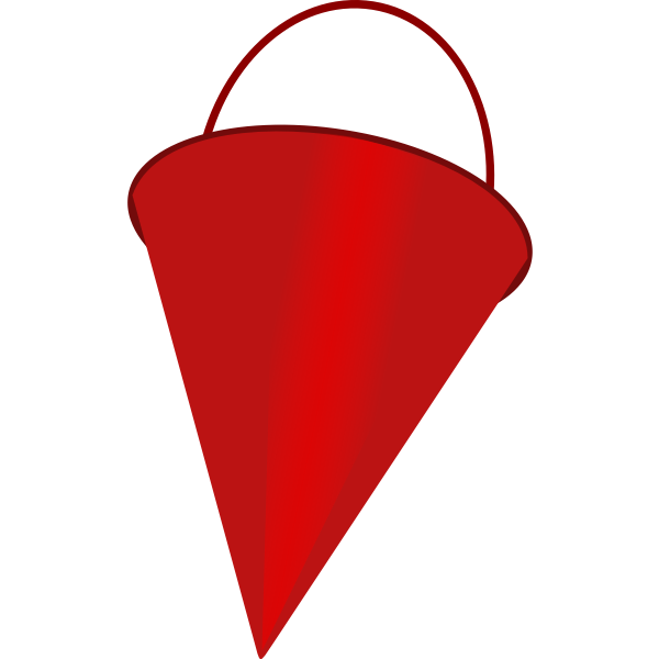 SVG Vector graphics of conical buckets for fire-fighting