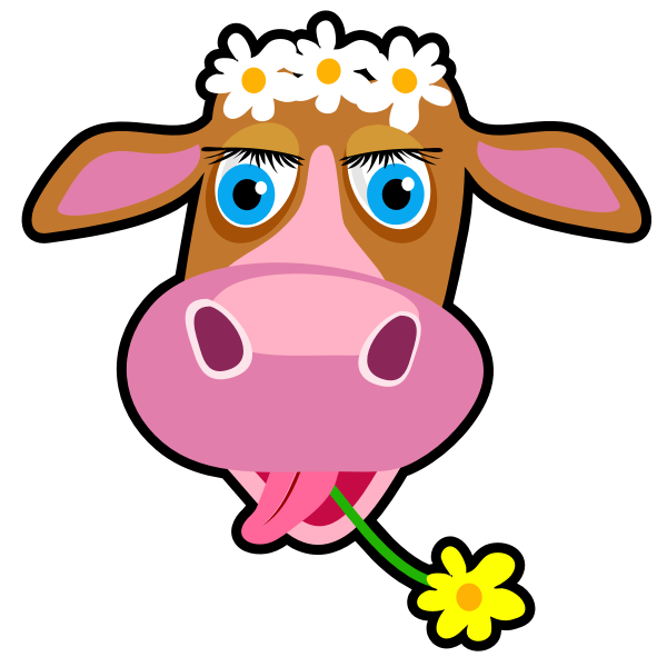 SVG Vector graphics of daisy the cow