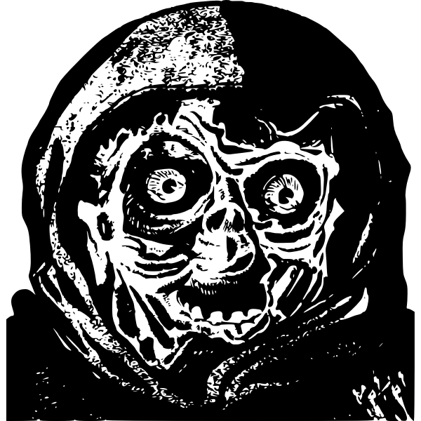 SVG Vector graphics of dark beast039s face