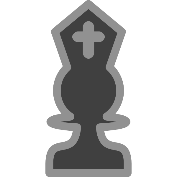SVG Vector graphics of dark chess figure bishop