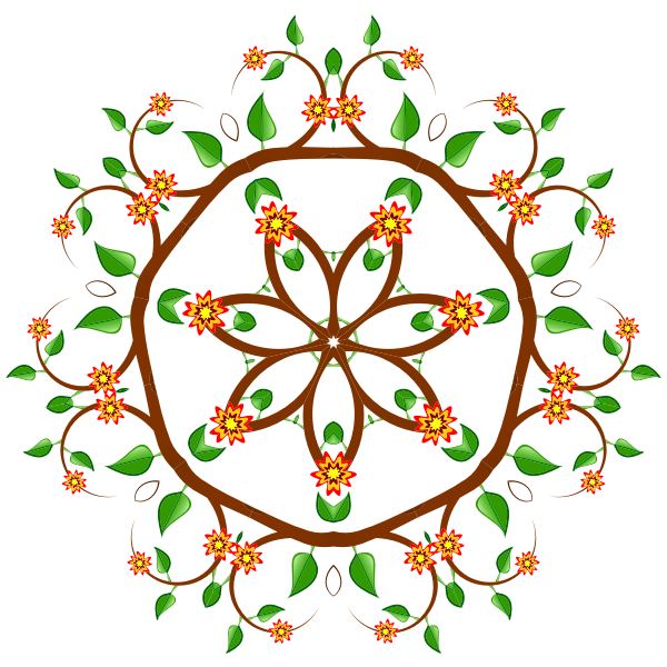 SVG Vector graphics of decorative floral design