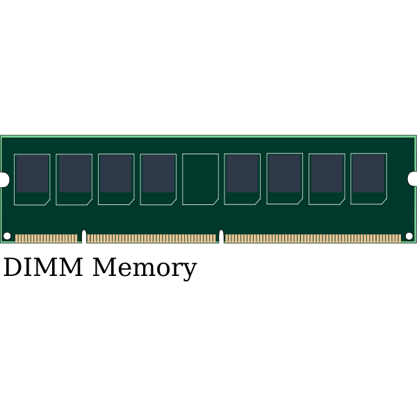 SVG Vector graphics of DIMM computer memory module
