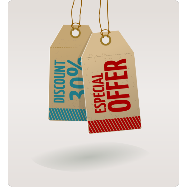 SVG Vector graphics of discount 30 and special offer price tags