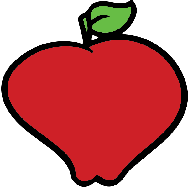 SVG Vector graphics of distorted shape apple