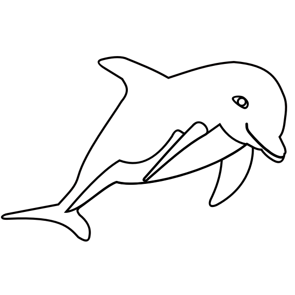 SVG Vector graphics of diving dolphin