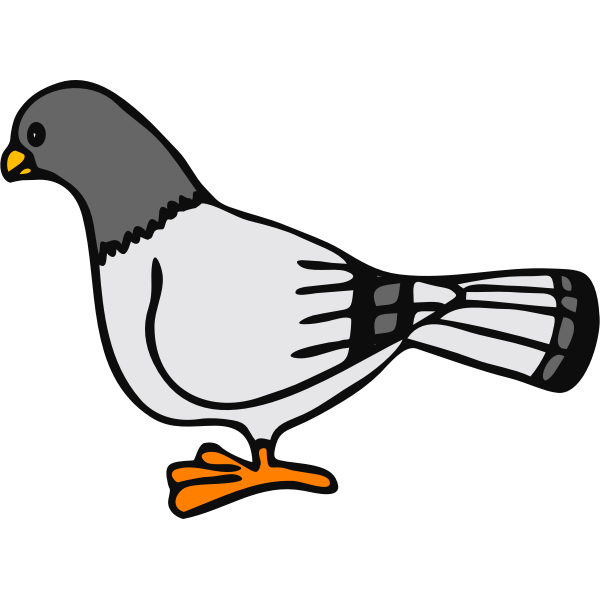 SVG Vector graphics of dove standing