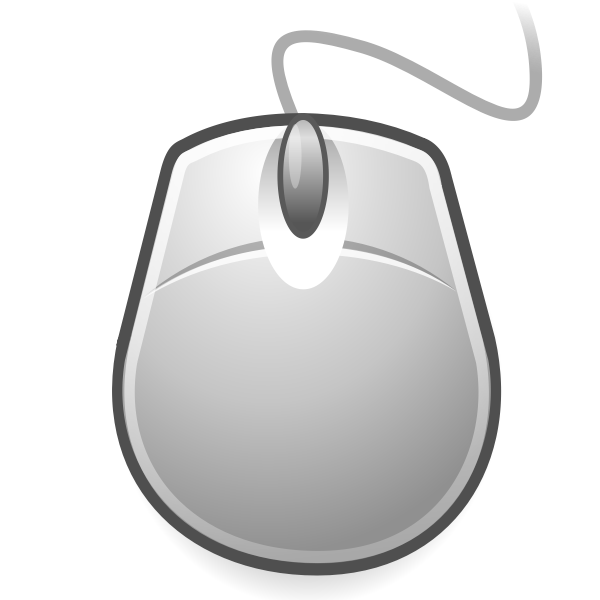 SVG Vector graphics of egg shaped computer mouse