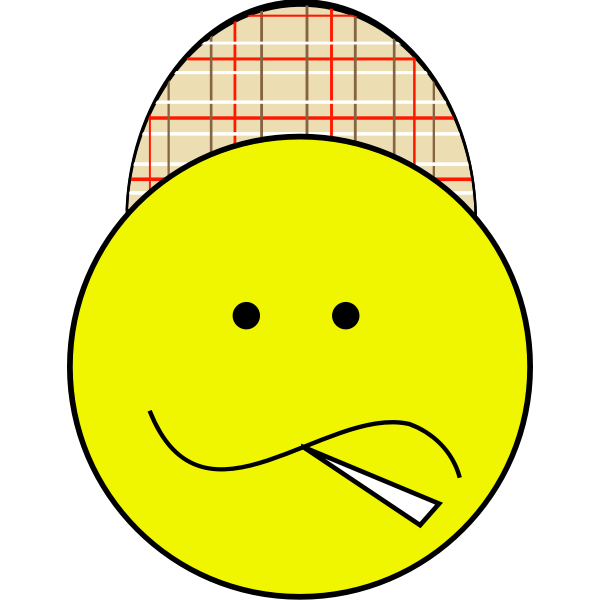 SVG Vector graphics of emoticon with a hat
