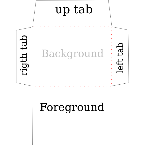 SVG Vector graphics of envelope template