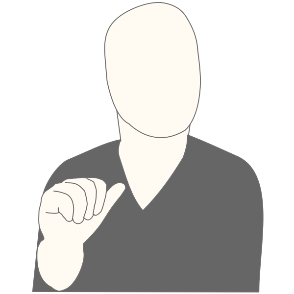 SVG Vector graphics of faceless man pointing at himself
