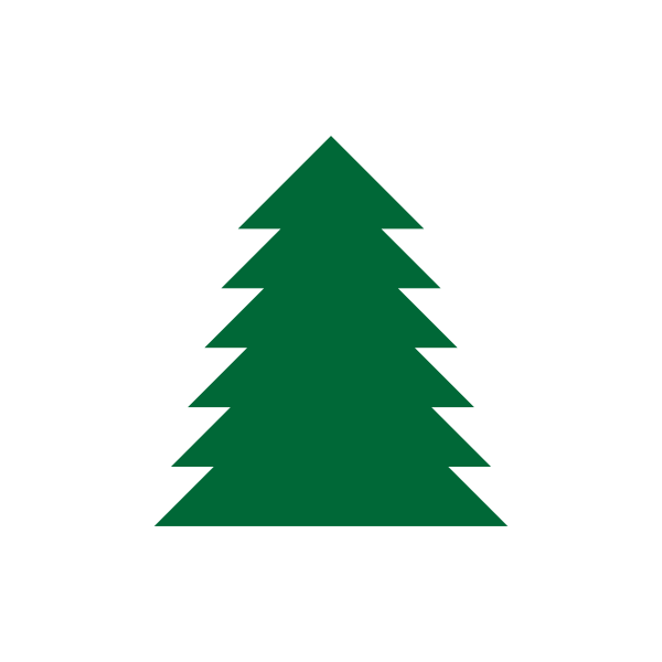 SVG Vector graphics of festive Christmas tree outline