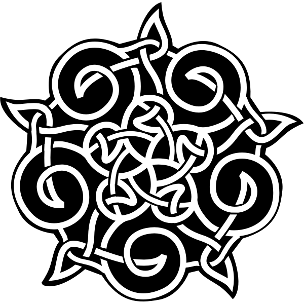 SVG Vector graphics of five pointed celtic ornament