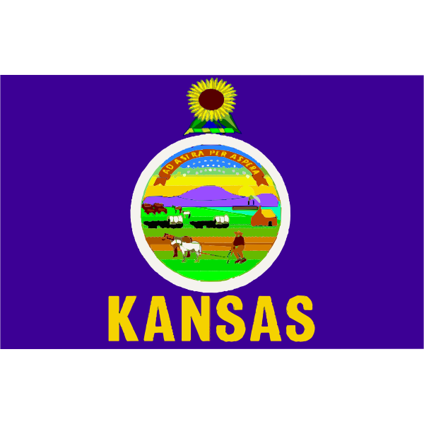 SVG Vector graphics of flag of Kansas