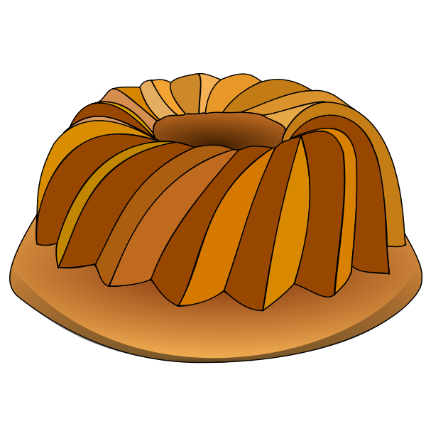 SVG Vector graphics of flan sponge cake