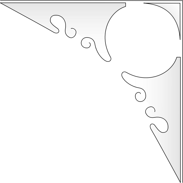 SVG Vector graphics of flourish upper right corner