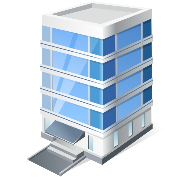 SVG Vector graphics of four storey office block