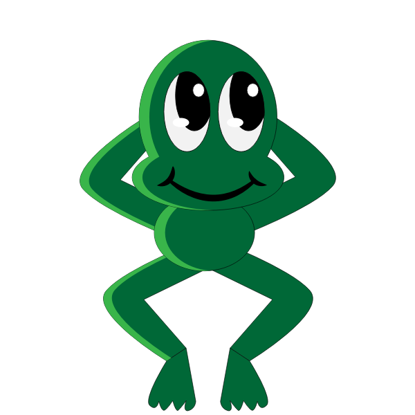 SVG Vector graphics of frog having a rest on the back