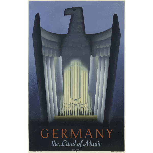 SVG Vector graphics of German vintage travel poster