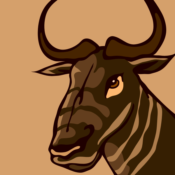 SVG Vector graphics of gnu head