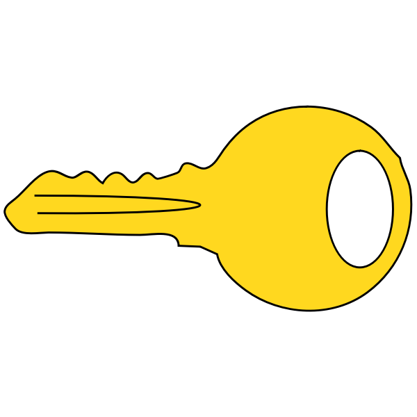 SVG Vector graphics of gold door key