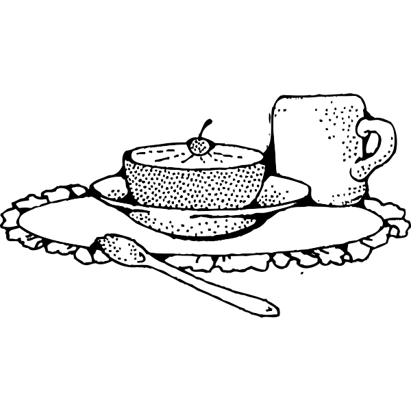 SVG Vector graphics of grapefruit and coffee