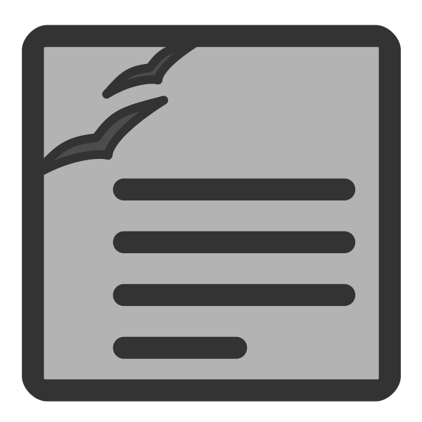 SVG Vector graphics of gray computer wordprocessing document icon