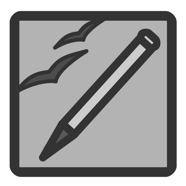 SVG Vector graphics of gray PC drawing document icon