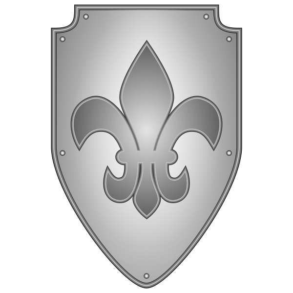 SVG Vector graphics of grayscale shield