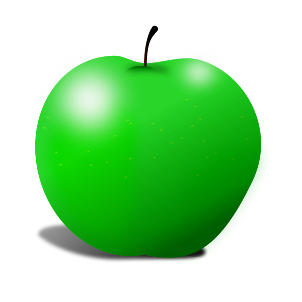 SVG Vector graphics of green apple with two spotlights