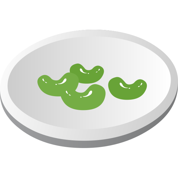 SVG Vector graphics of green beans on plate
