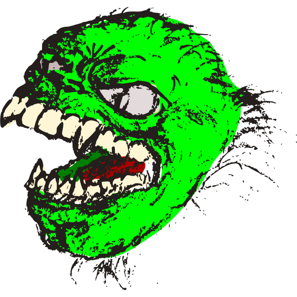 SVG Vector graphics of green horror beast