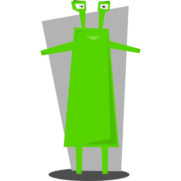 SVG Vector graphics of green humanoid side table