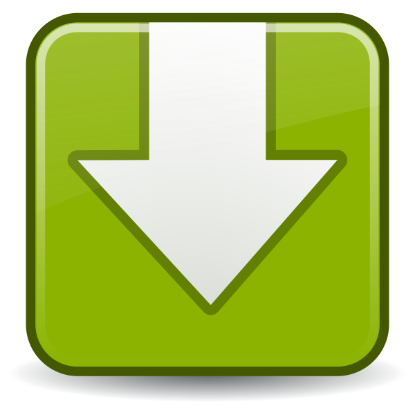 SVG Vector graphics of green square download icon