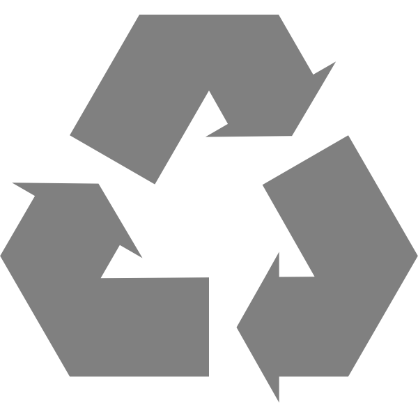 SVG Vector graphics of grey recycle symbol