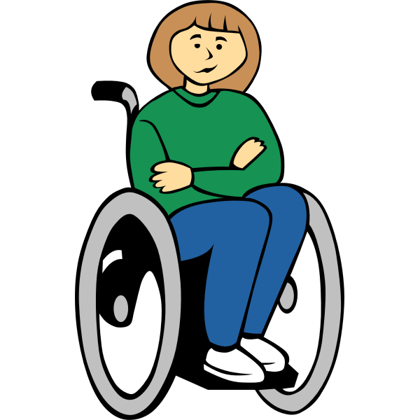 SVG Vector graphics of handicapped woman