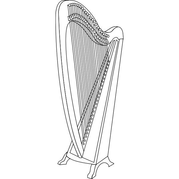 SVG Vector graphics of harp