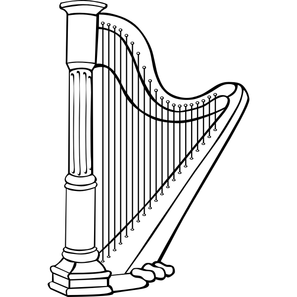 SVG Vector graphics of harp instrument