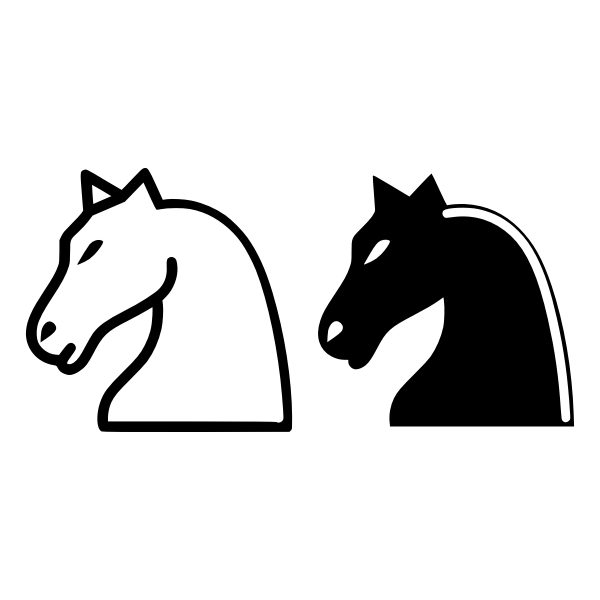 SVG Vector graphics of horse chess sign