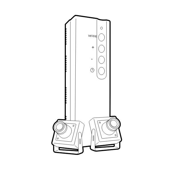 SVG Vector graphics of house DVR with two cameras
