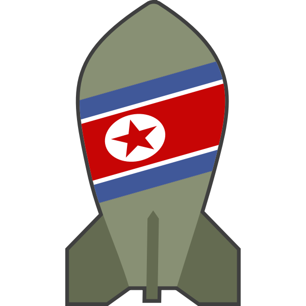 SVG Vector graphics of hypothetical North Korean nuclear bomb