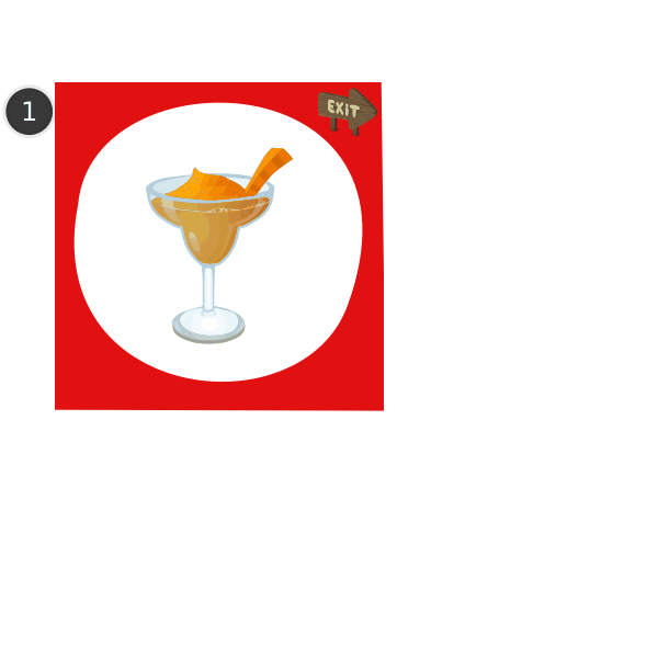 SVG Vector graphics of icons for six different cocktails