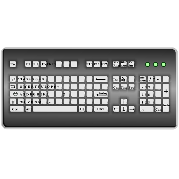 SVG Vector graphics of Italian layout computer keyboard