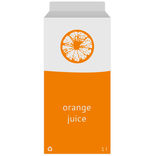 SVG Vector graphics of juice in box