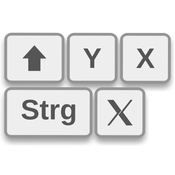 SVG Vector graphics of keyboard shortcut keys
