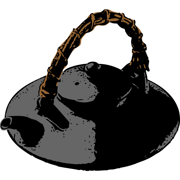 SVG Vector graphics of kuro-jyoka tea pot lid