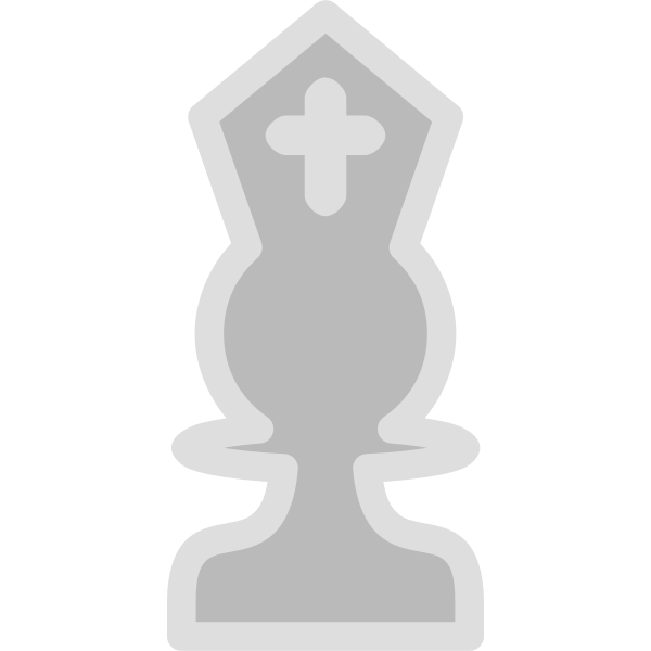 SVG Vector graphics of light chess figure bishop
