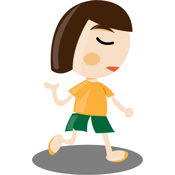 SVG Vector graphics of little girl running