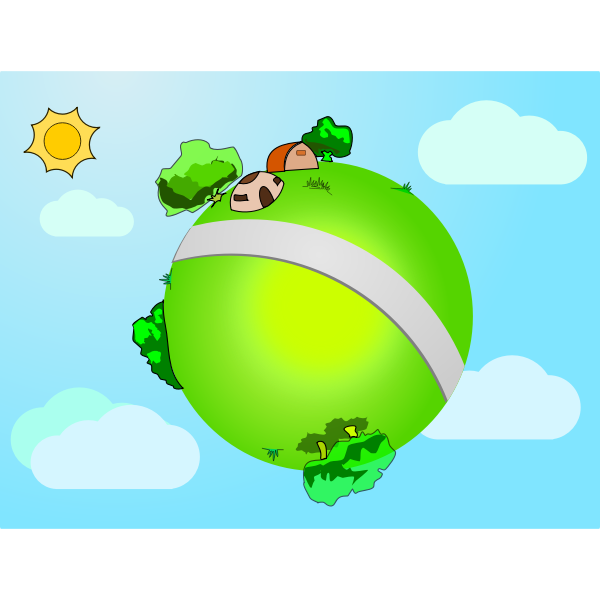 SVG Vector graphics of little world