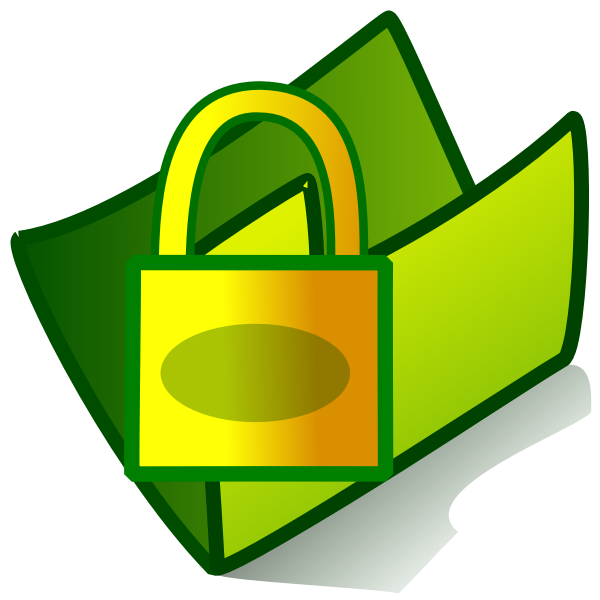 SVG Vector graphics of locked PC folder icon