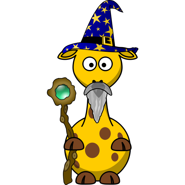 SVG Vector graphics of magician giraffe